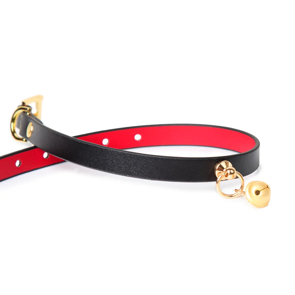 Bicolor Leather BDSM Collars for Unique Play