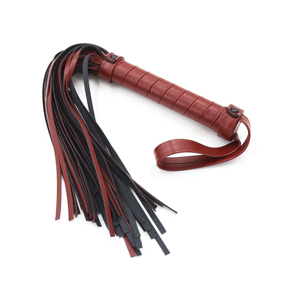 Black and Red BDSM Flogger Spank Toy
