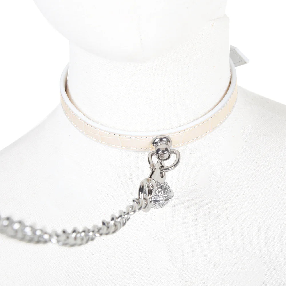 BDSM Collars in Crocodile Print for Couples
