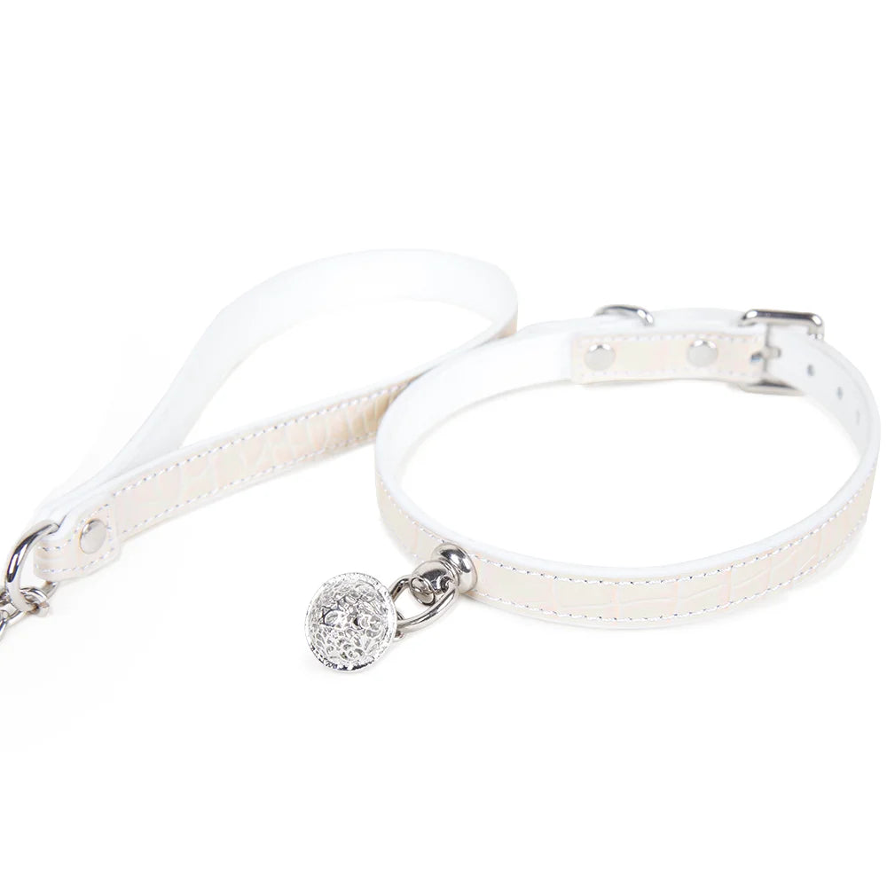 BDSM Collars in Crocodile Print for Couples