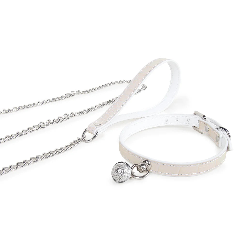 BDSM Collars in Crocodile Print for Couples