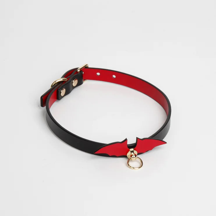 Devil Wing Leather BDSM Collars