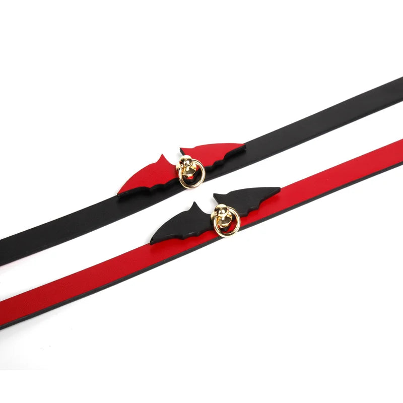 Devil Wing Leather BDSM Collars