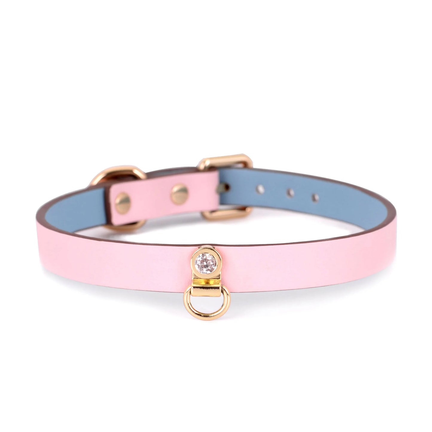 Leather Diamond Minimalist BDSM Collars