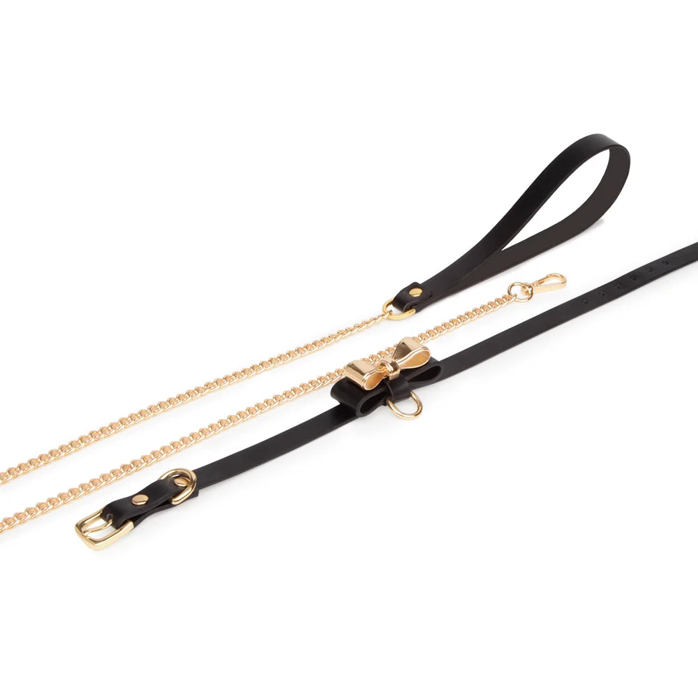 Leather Bowtie BDSM Collars for Women