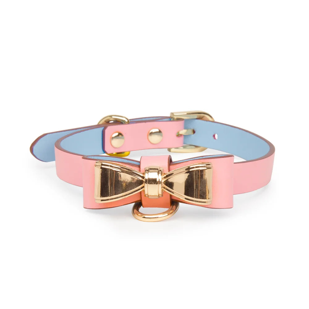 Leather Bowtie BDSM Collars for Women
