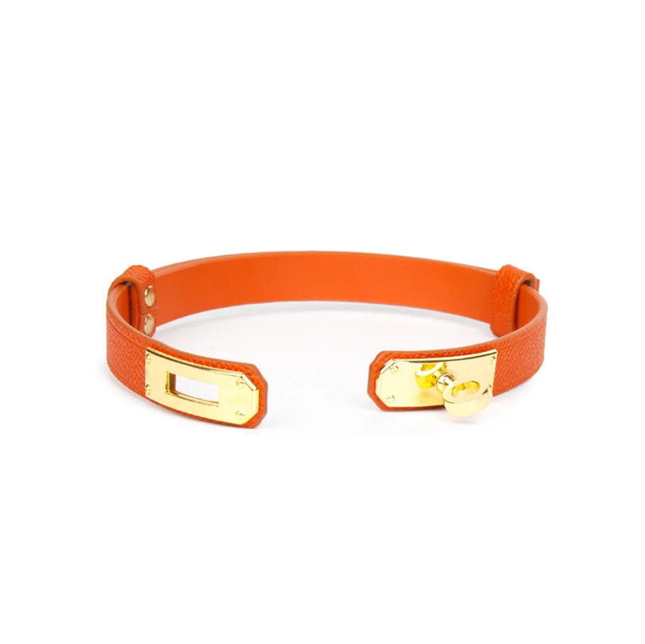 Textured Leather BDSM Collars for Women