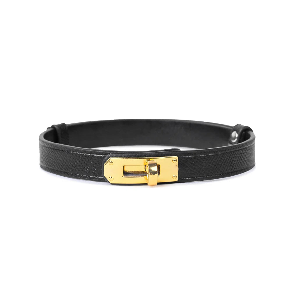 Textured Leather BDSM Collars for Women