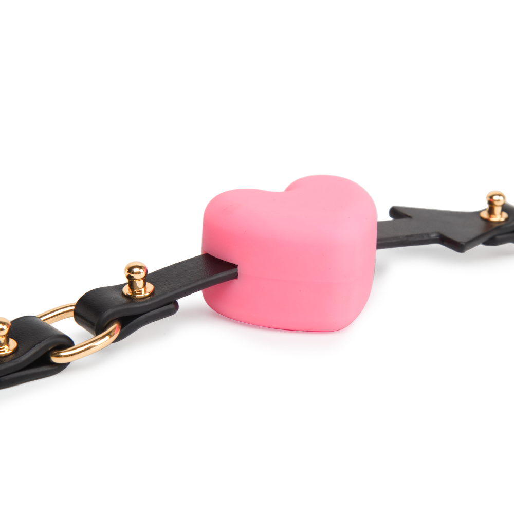Heart-Shaped Silicone BDSM Ball Gags
