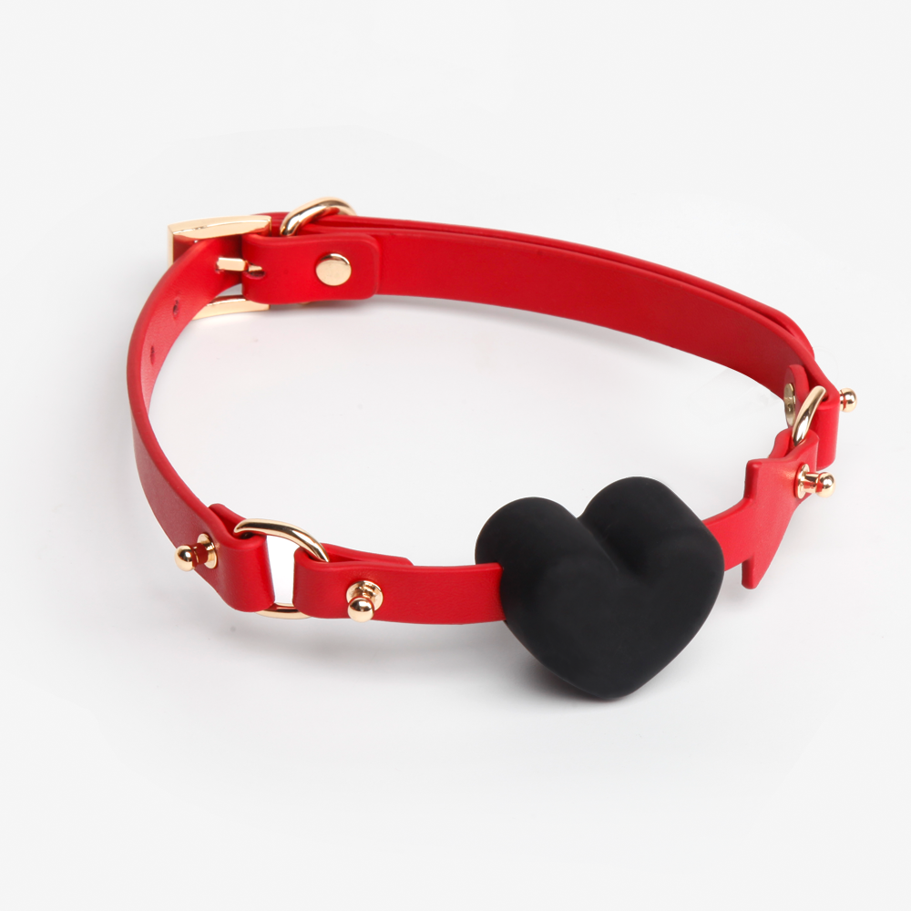 Heart-Shaped Silicone BDSM Ball Gags