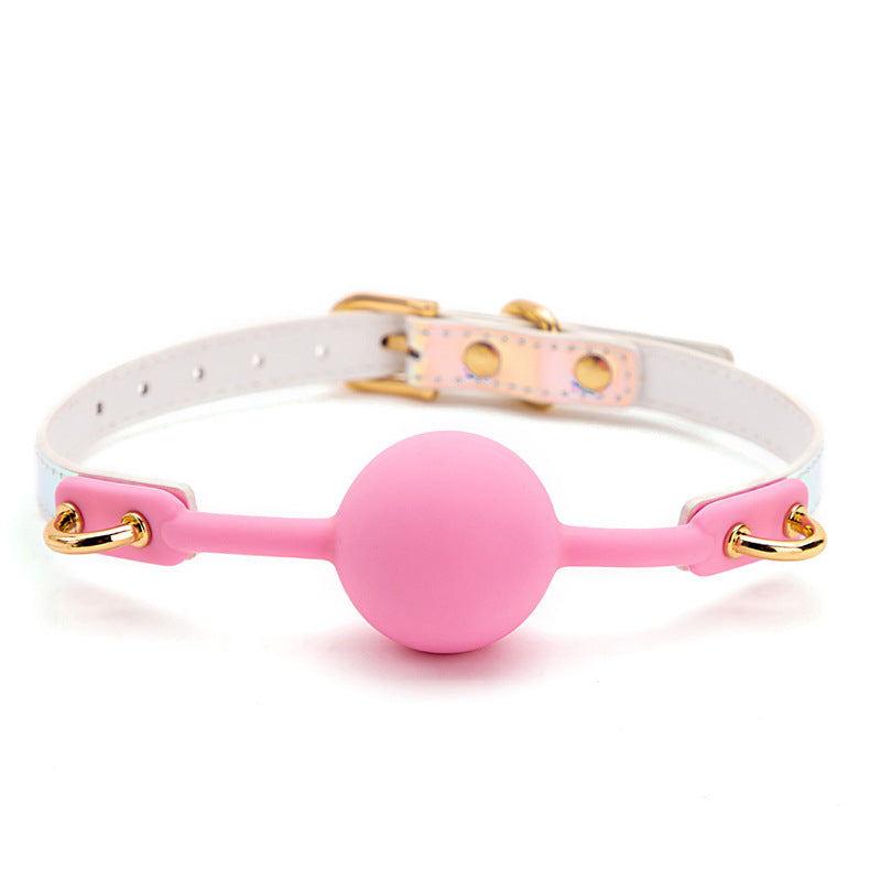 Metal Ring Iridescent BDSM Ball Gags
