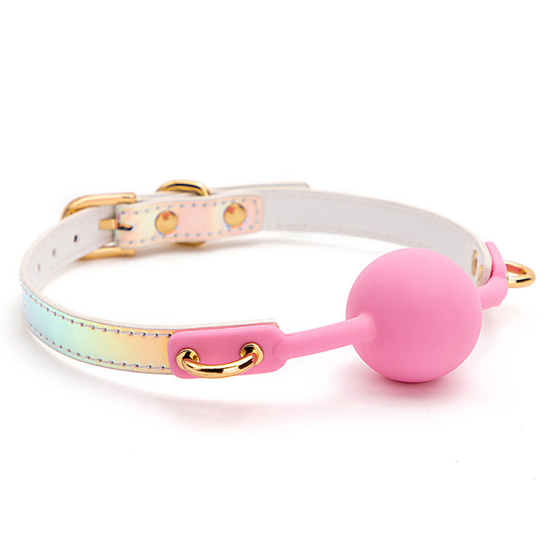 Metal Ring Iridescent BDSM Ball Gags