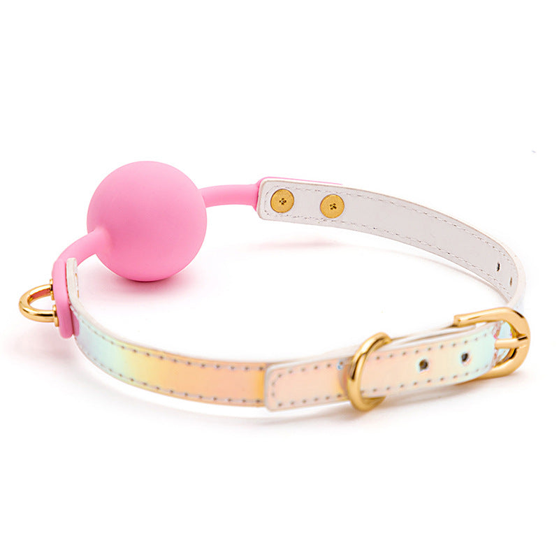 Metal Ring Iridescent BDSM Ball Gags