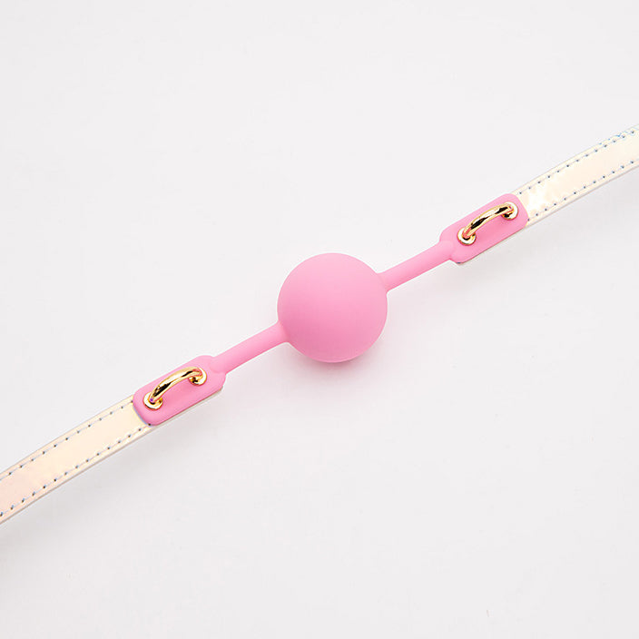 Metal Ring Iridescent BDSM Ball Gags