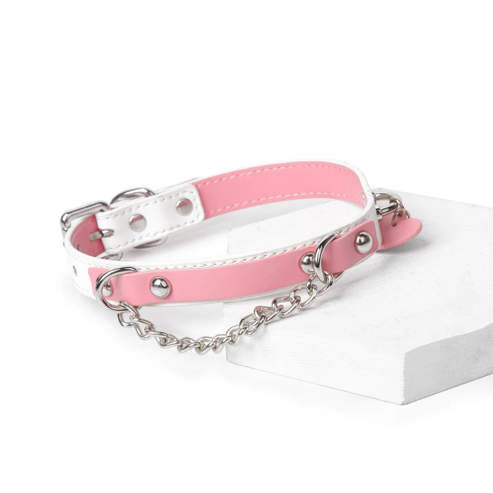 Punk Cute BDSM Collars in Leather