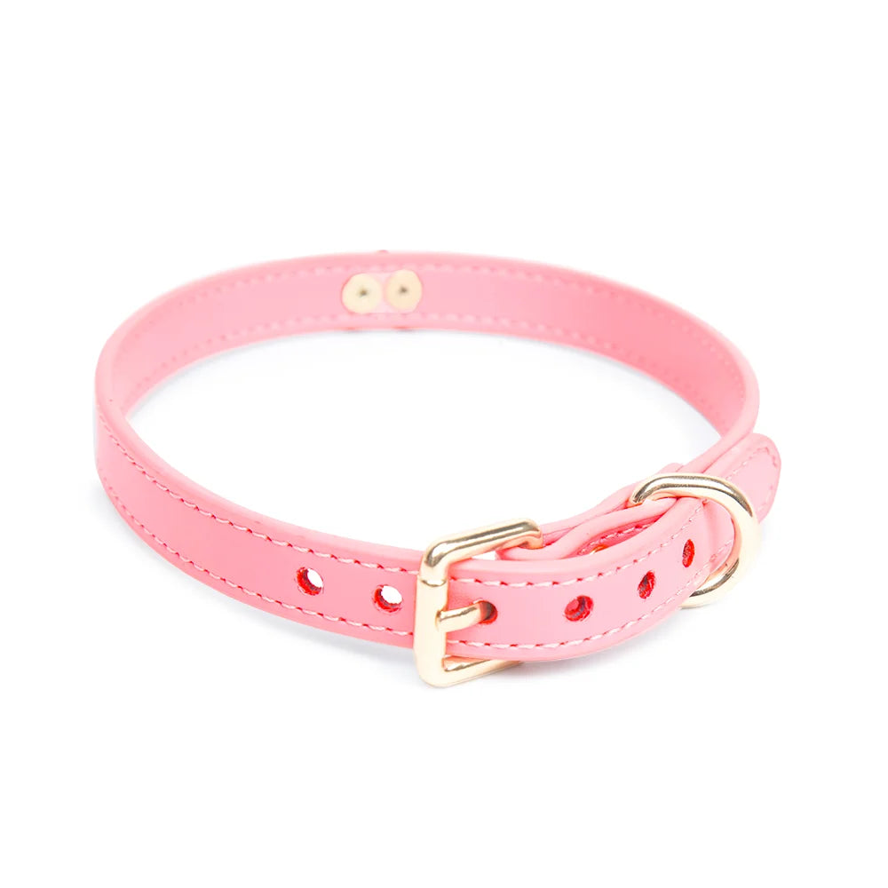 Simple Heart Leather BDSM Collars
