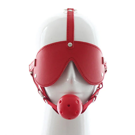 BDSM Adjustable Ball Gag and Eye Mask