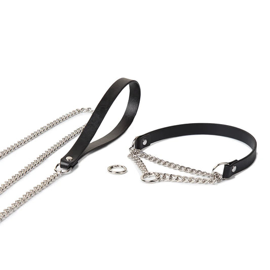 Adjustable Faux Leather BDSM Choker