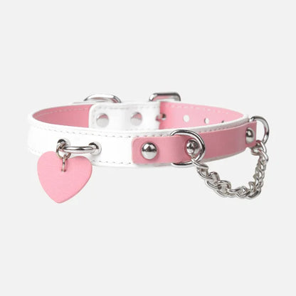 BDSM Choker - Adjustable Heart for Sensory Play