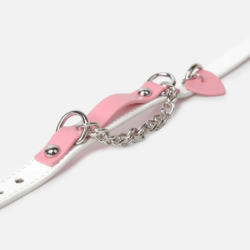 BDSM Choker - Adjustable Heart for Sensory Play