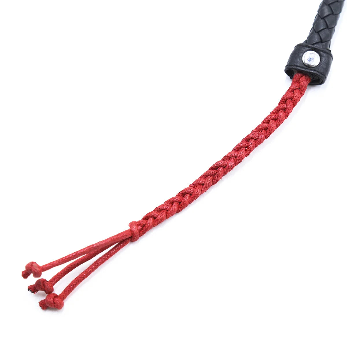 Anti-Slip Pleather Snake Whip with Floret Handle