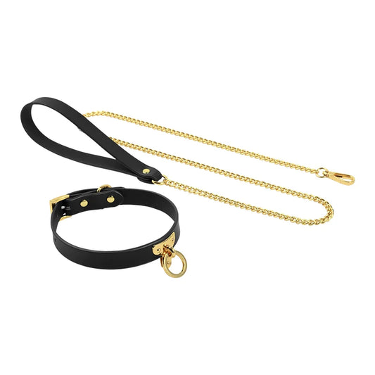 BDSM Collars Matte Black Leather