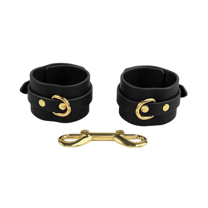 BDSM Bondage Kit Leather with Gold Accents Male BDSM Outfit