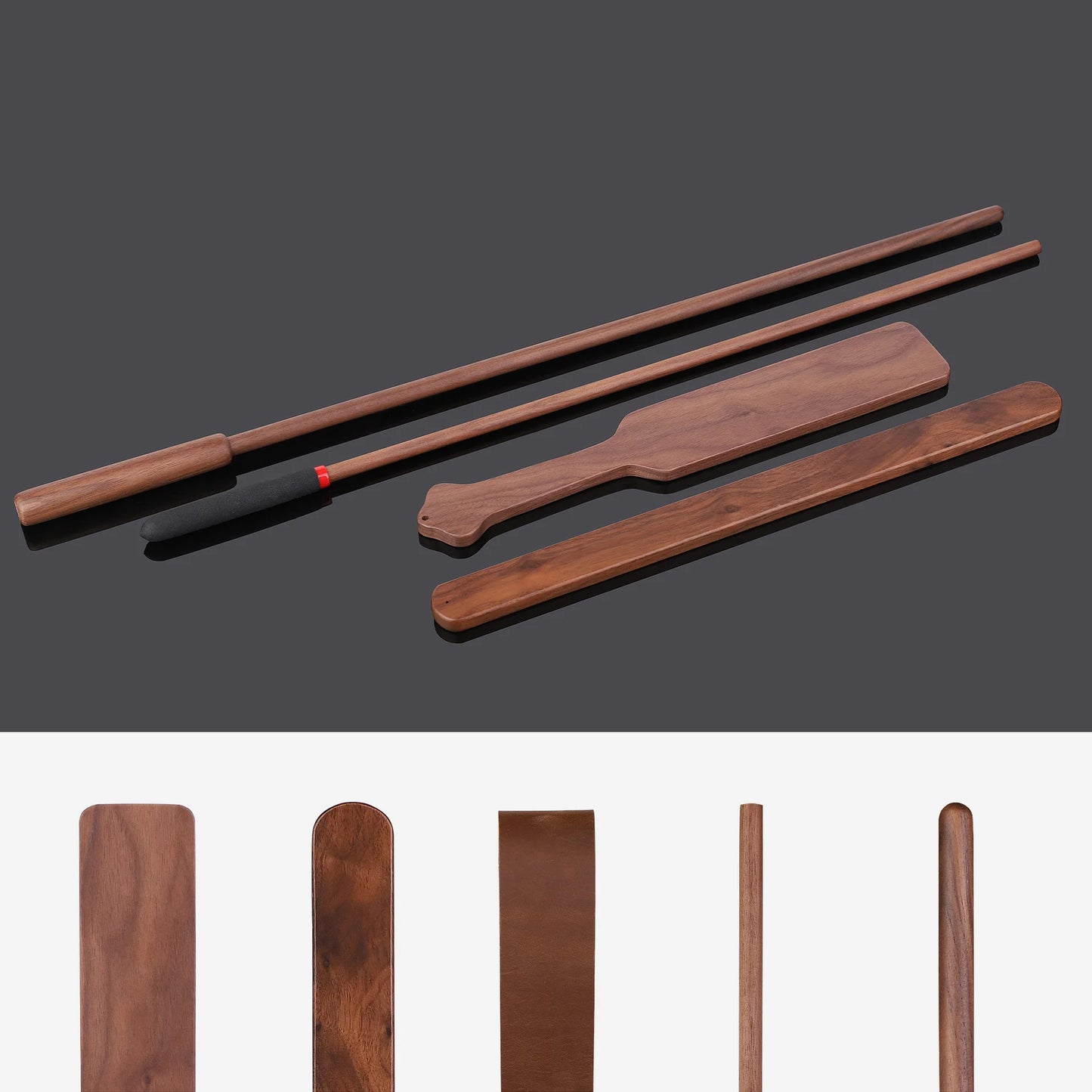 5-Piece Beginner's Solid Wood Paddle Set