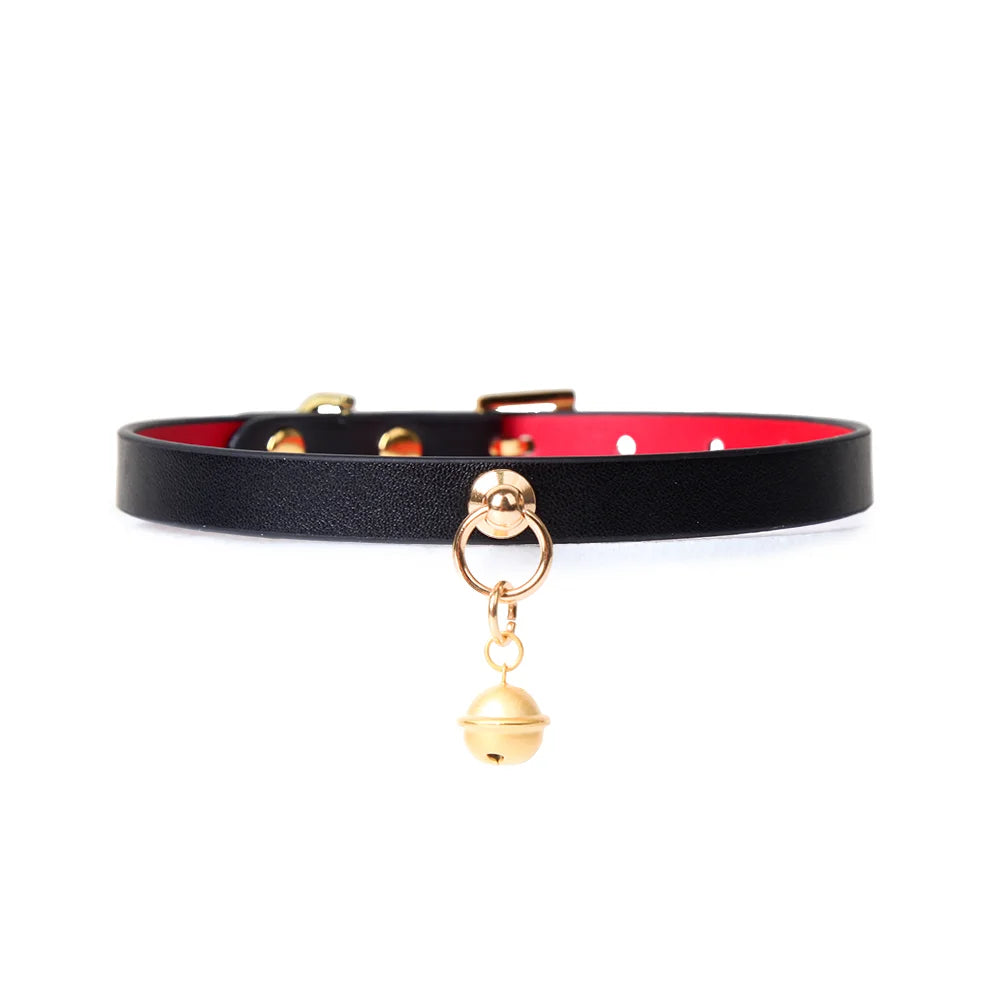 Bicolor Leather BDSM Choker for Unique Play