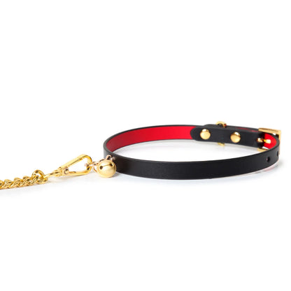 Bicolor Leather BDSM Choker for Unique Play