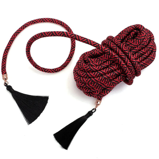 Black and Red Luxury Bondage Rope BDSM Toys