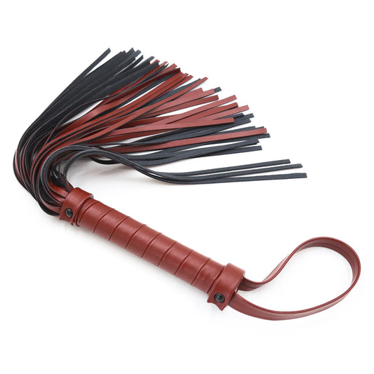 Black and Red BDSM Flogger Spank Toy