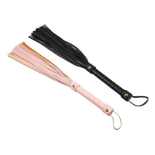 Black and Pink Tassel Whip and Elegant BDSM Toy