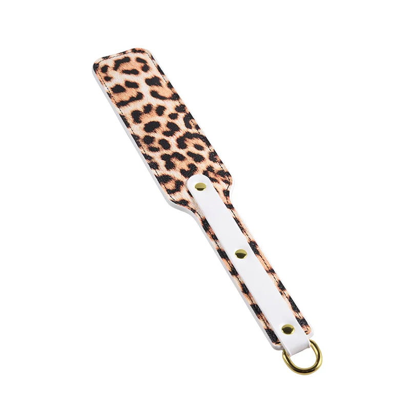 Leopard Print and Pink Leather Bondage Sex Kit