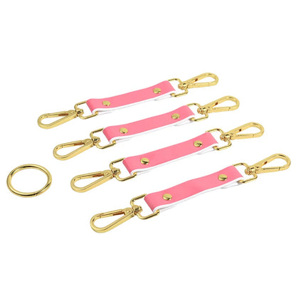 Leopard Print and Pink Leather Bondage Sex Kit