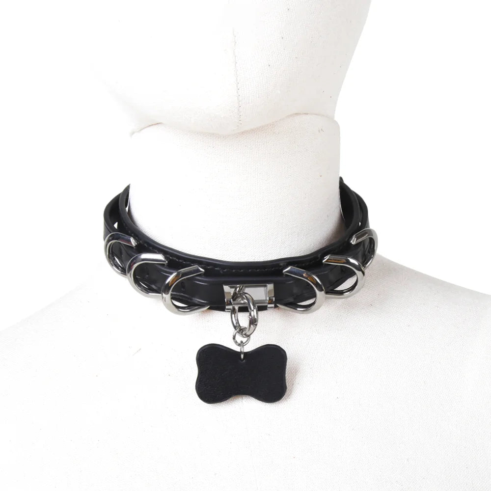 Bone Punk BDSM Choker for Advanced Players