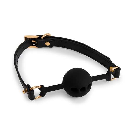 Breathable Silicone and Leather Ball Gag