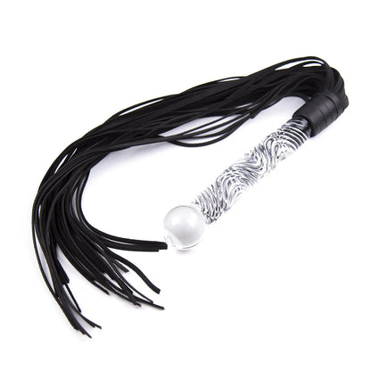 BDSM Floggers with Textured Impact and Crystal Handle