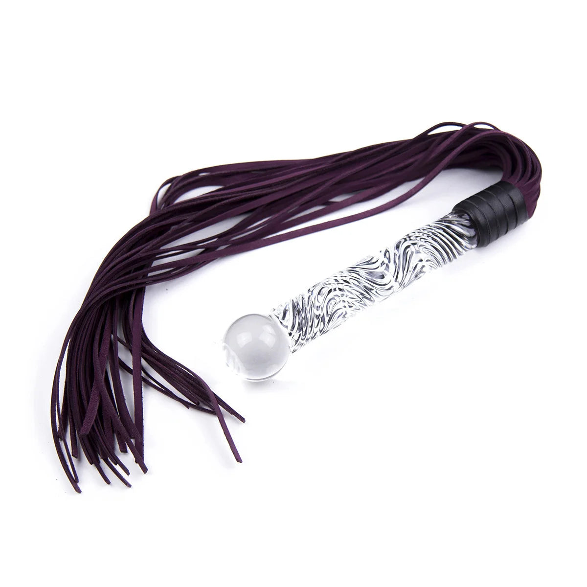 BDSM Floggers with Textured Impact and Crystal Handle