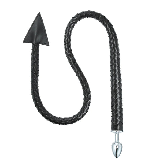 BDSM Demon Arrow Anal Plug and Spanking Snake Whip