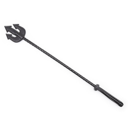 BDSM Demon Fork Shaped Leather Handcrafted Riding Crop