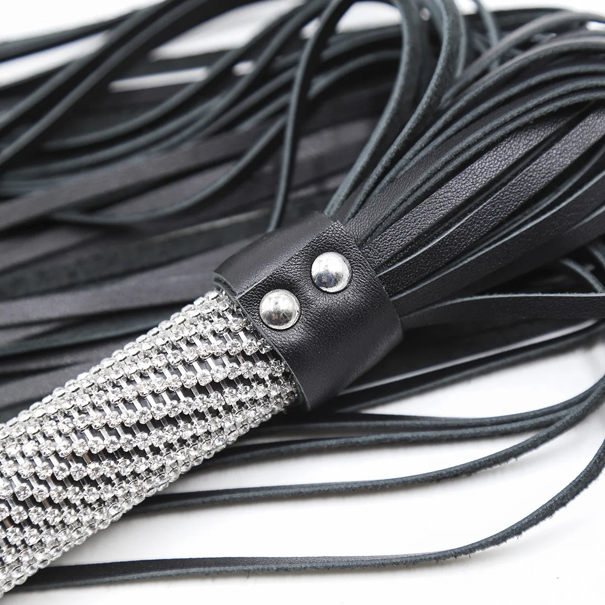 Diamond-Embedded Handle BDSM Floggers Spank Toy