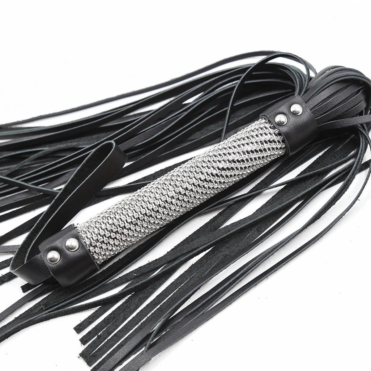 Diamond-Embedded Handle BDSM Floggers Spank Toy