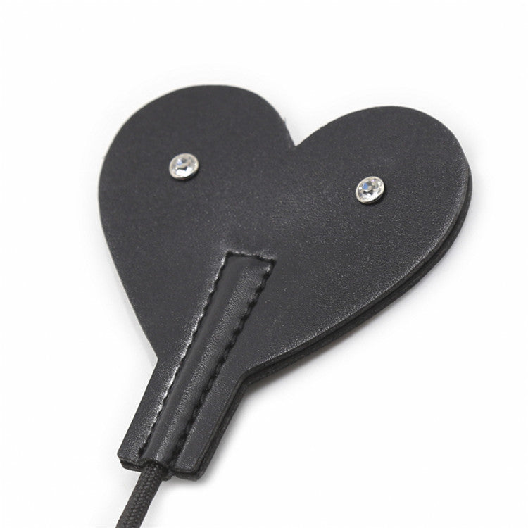 Heart-Shaped Diamond Handle Classic Riding Crop