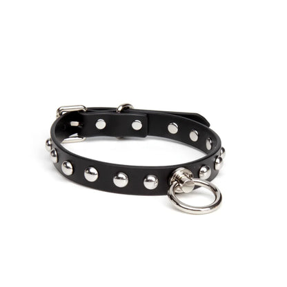 Adjustable Leather Metal BDSM Choker