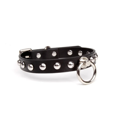 Adjustable Leather Metal BDSM Choker