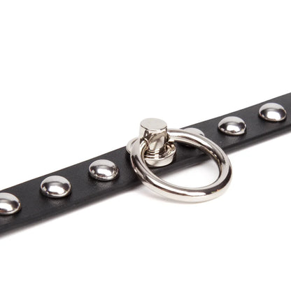 Adjustable Leather Metal BDSM Choker