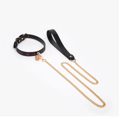 Double Layer Heart Leather BDSM Collars