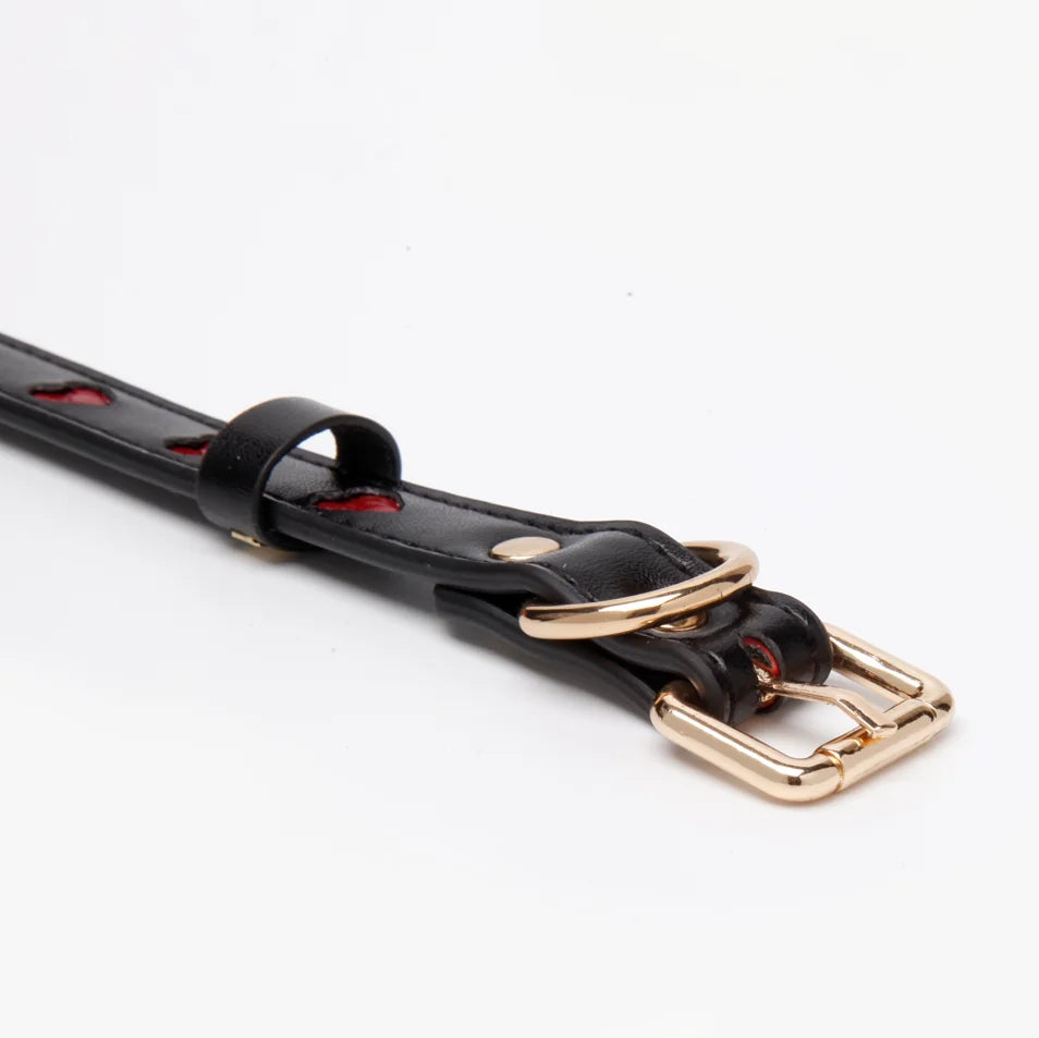 Double Layer Heart Leather BDSM Collars