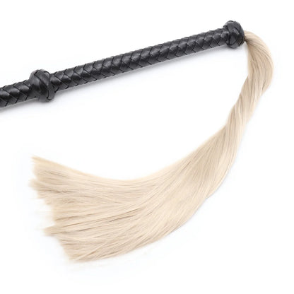 Extra Long Handle Ponytail Tassel BDSM Floggers